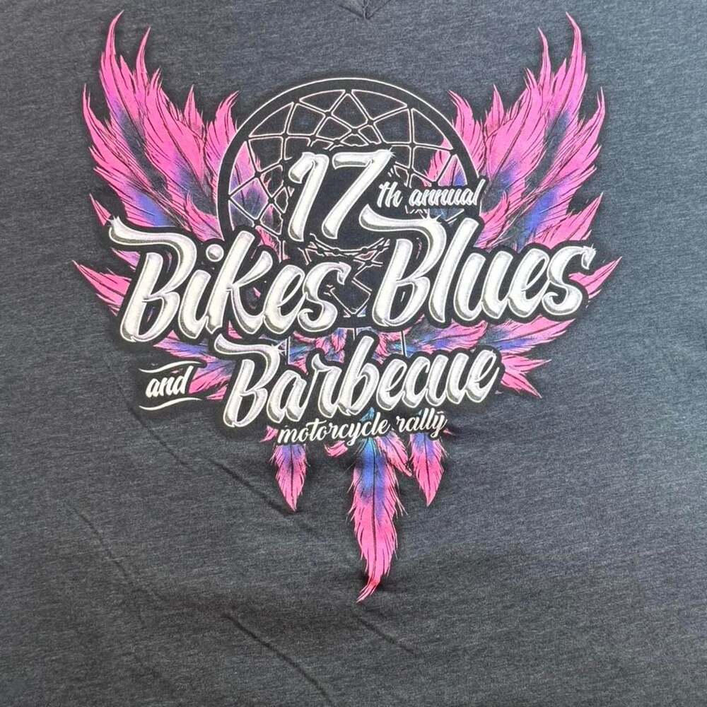 Next Level 17th Annual Bikes Blues and Barbecue Motorcycle Rally V-Neck Shirt